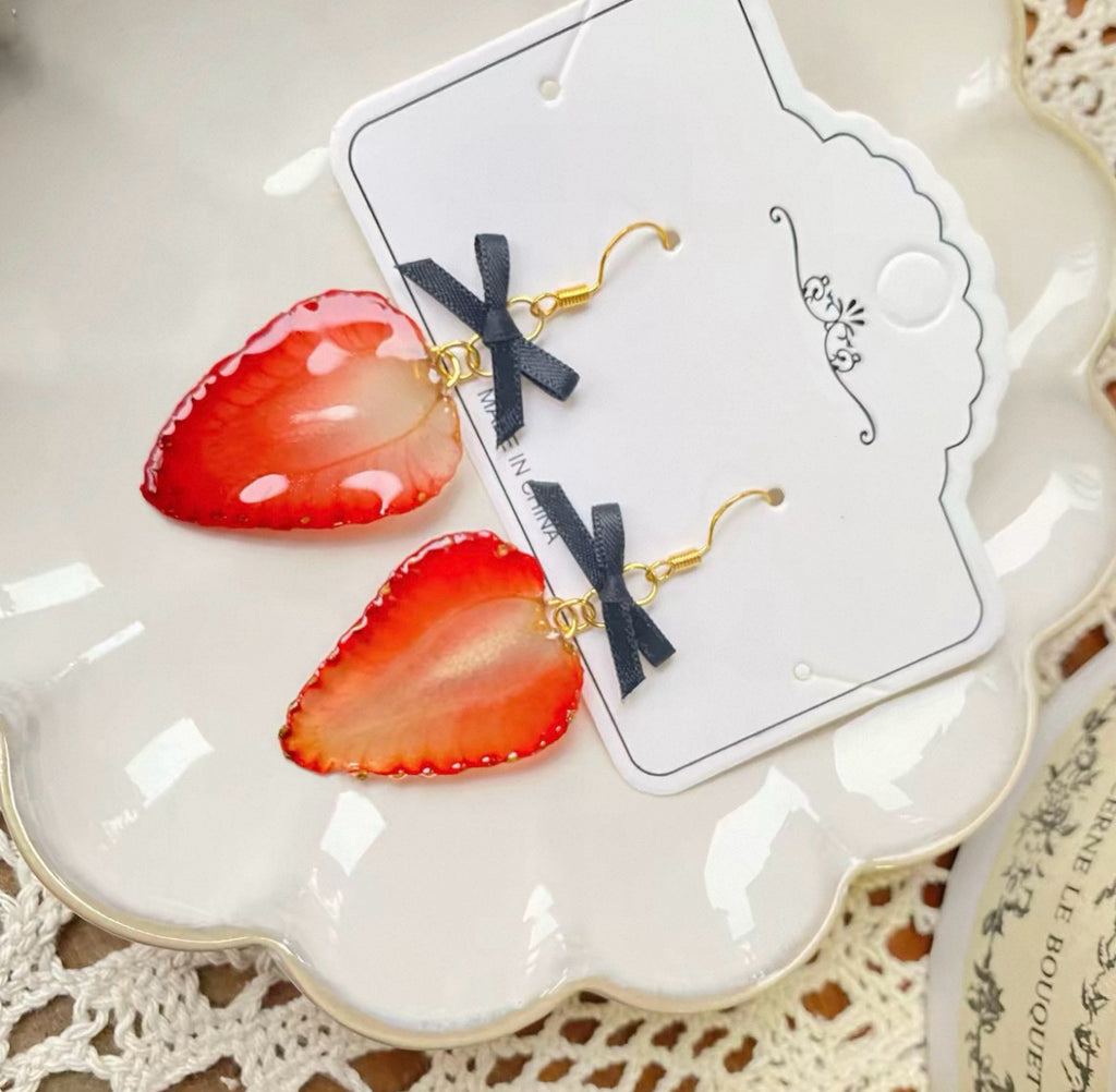 Sweet Slice — Strawberry & Citrus Handmade Fruit Earrings