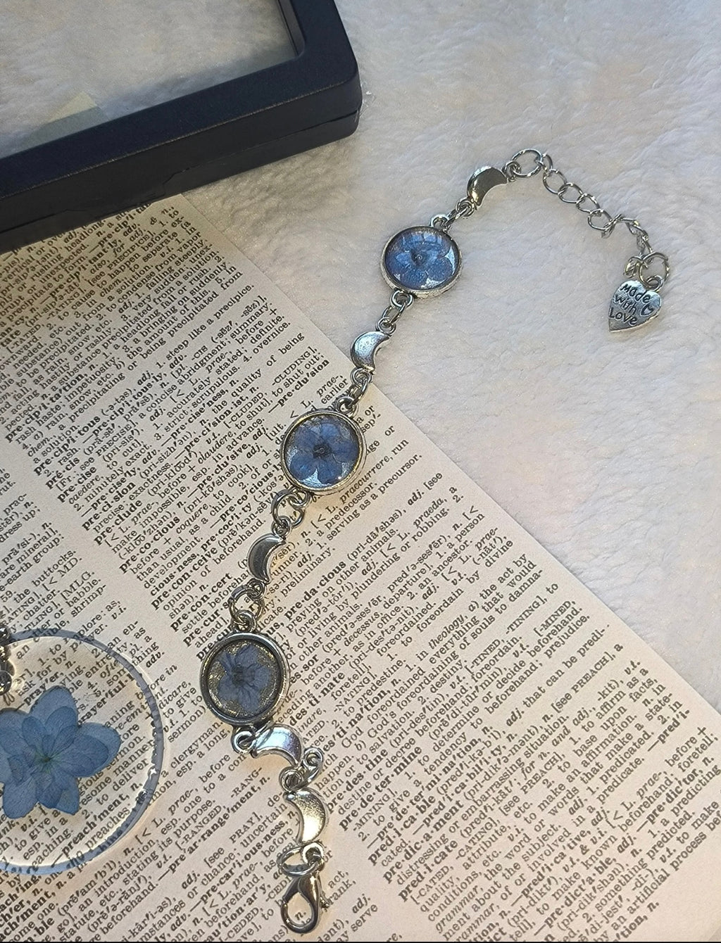 Forget-me-not Bracelet — Blue Flowers Preserved on Wrist