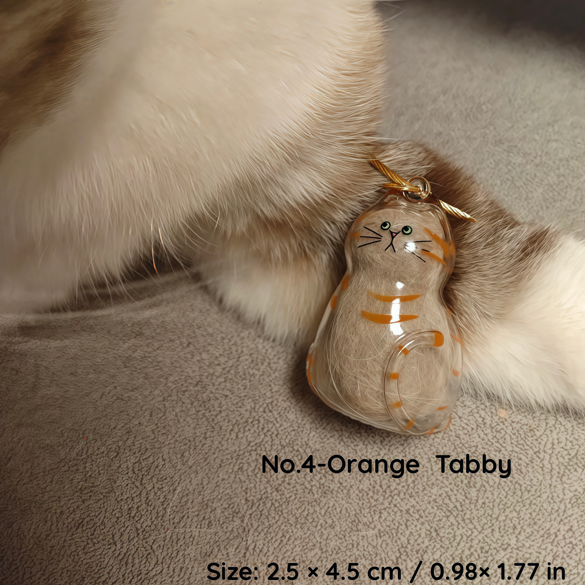 Be with you· Pet Fur Keepsake Keychain for Cat Lovers