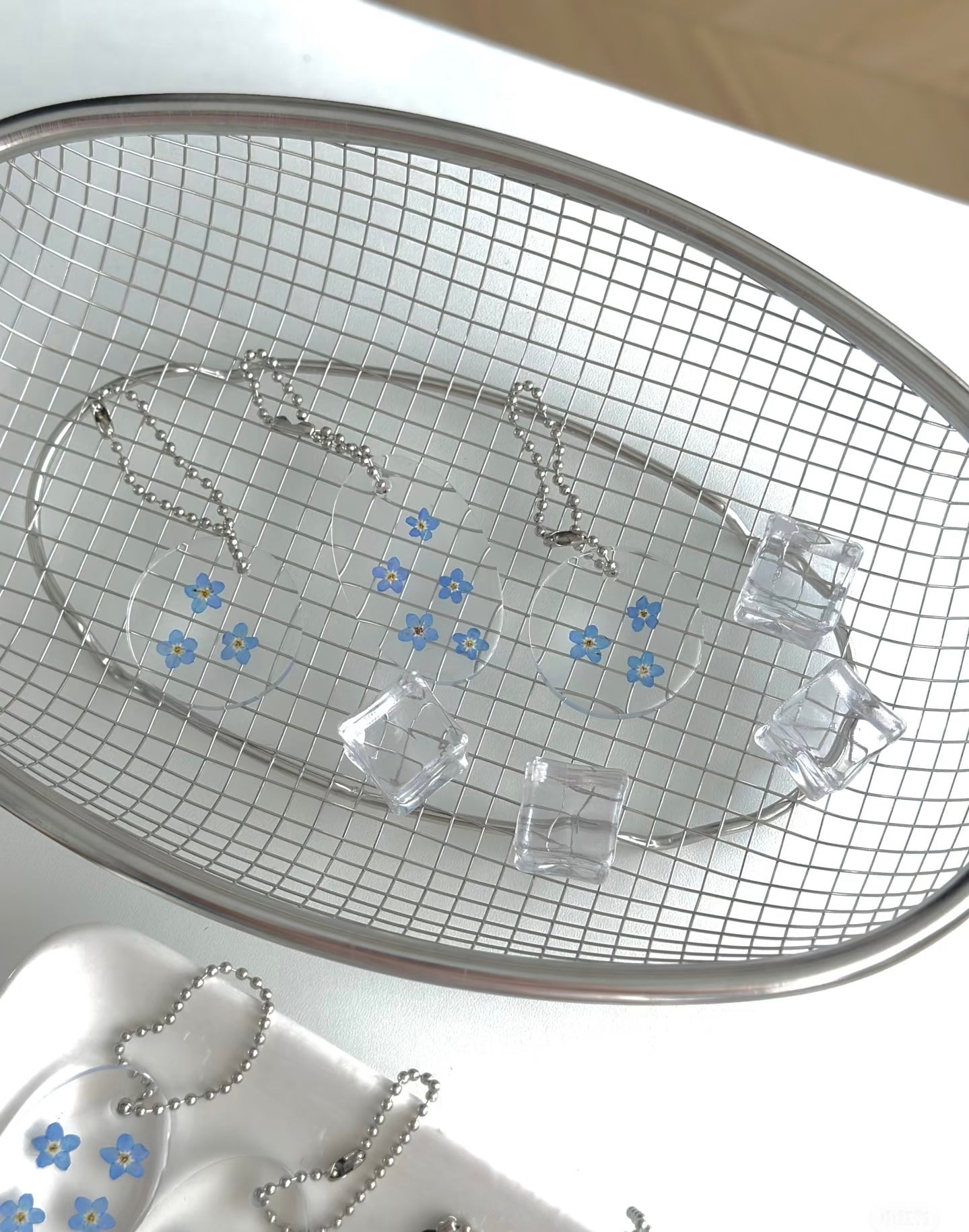 Forget-Me-Not Handmade Charm Keychain