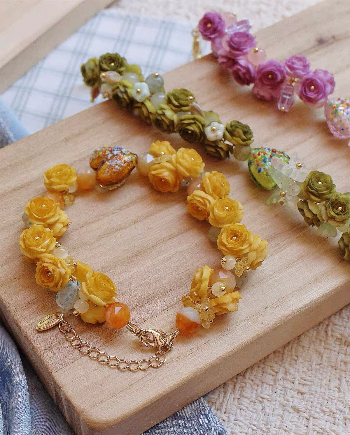 Garden Vacation- Rose bracelet