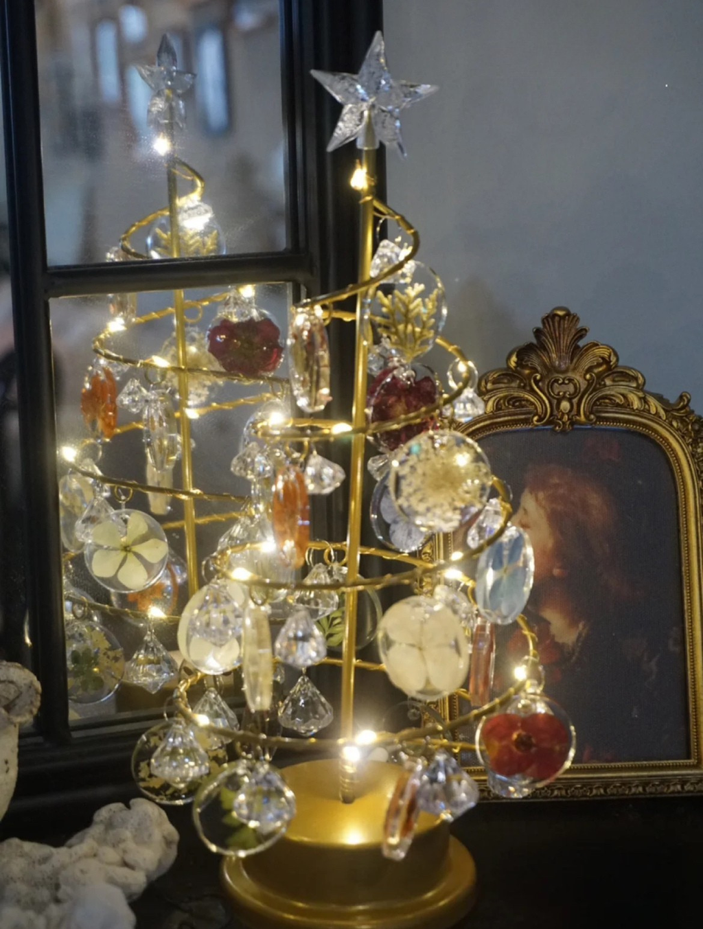 A Winter Poem — Vintage Floral Light Tree for Christmas Decor