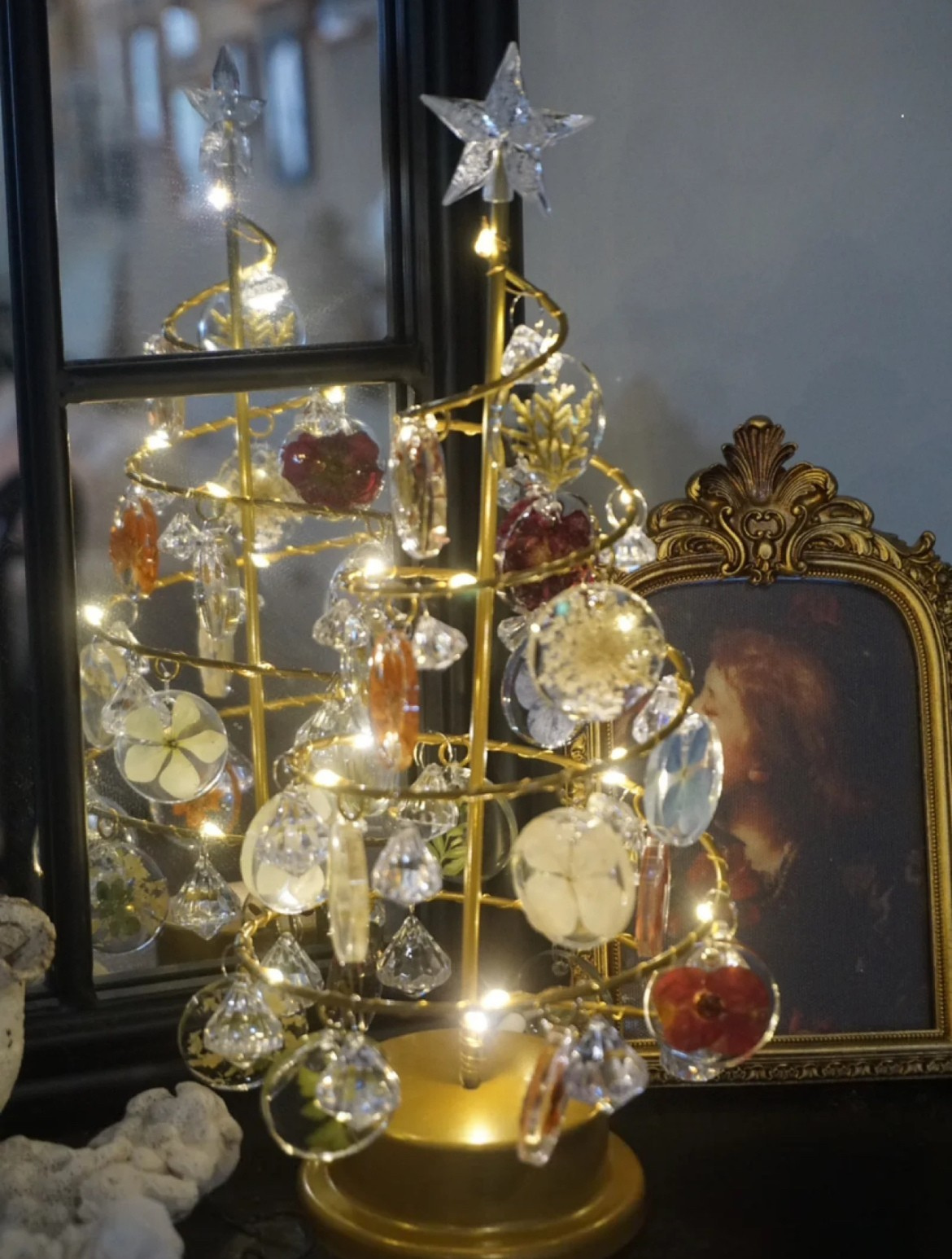 A Winter Poem — Vintage Floral Light Tree for Christmas Decor
