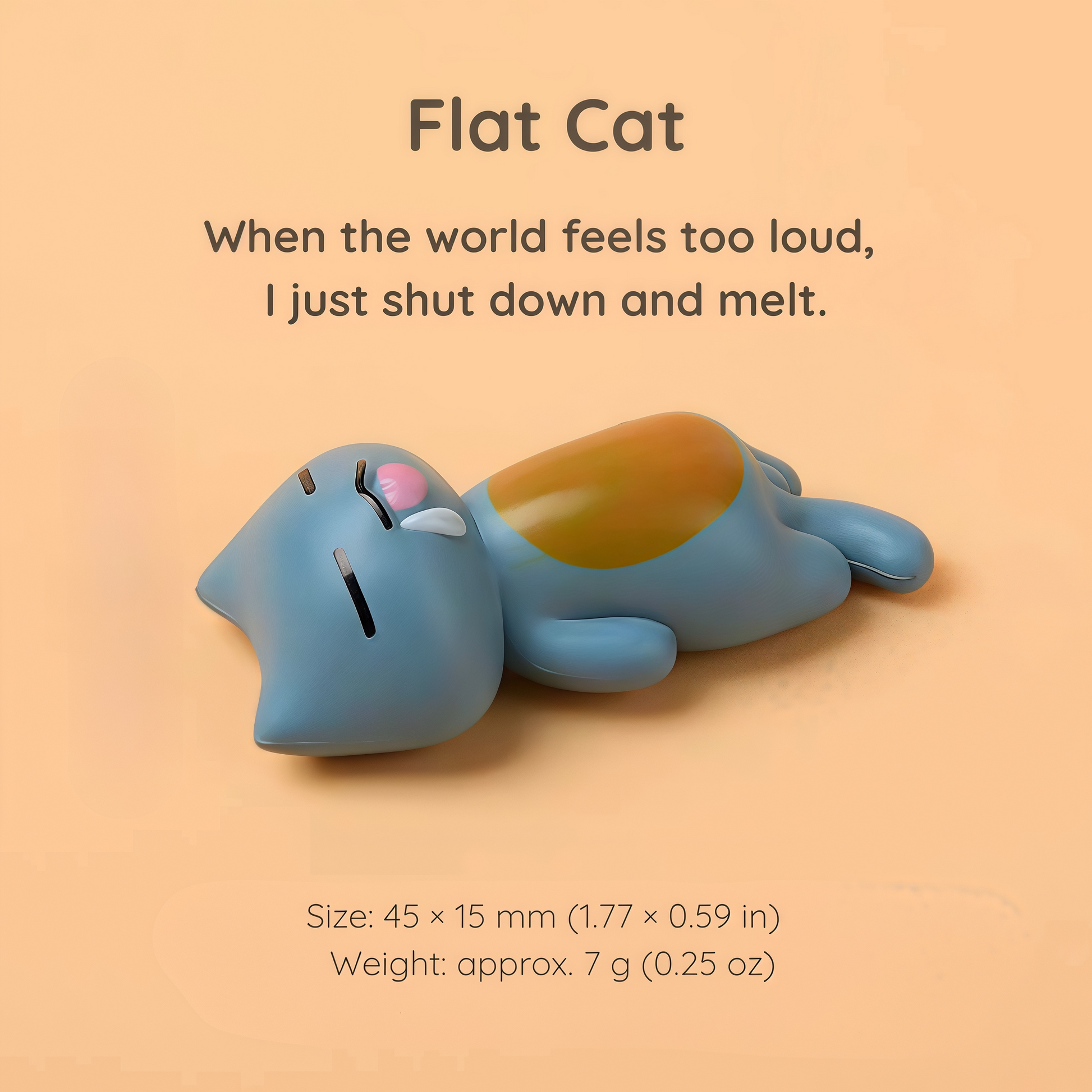 Be with you · Kawaii Cat Figurine for Calm Cozy Spaces