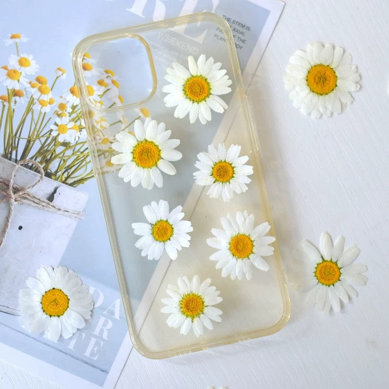 Pressed Daisy Flowers for Crafts – White Dried Flowers for Resin, Phone Case & DIY