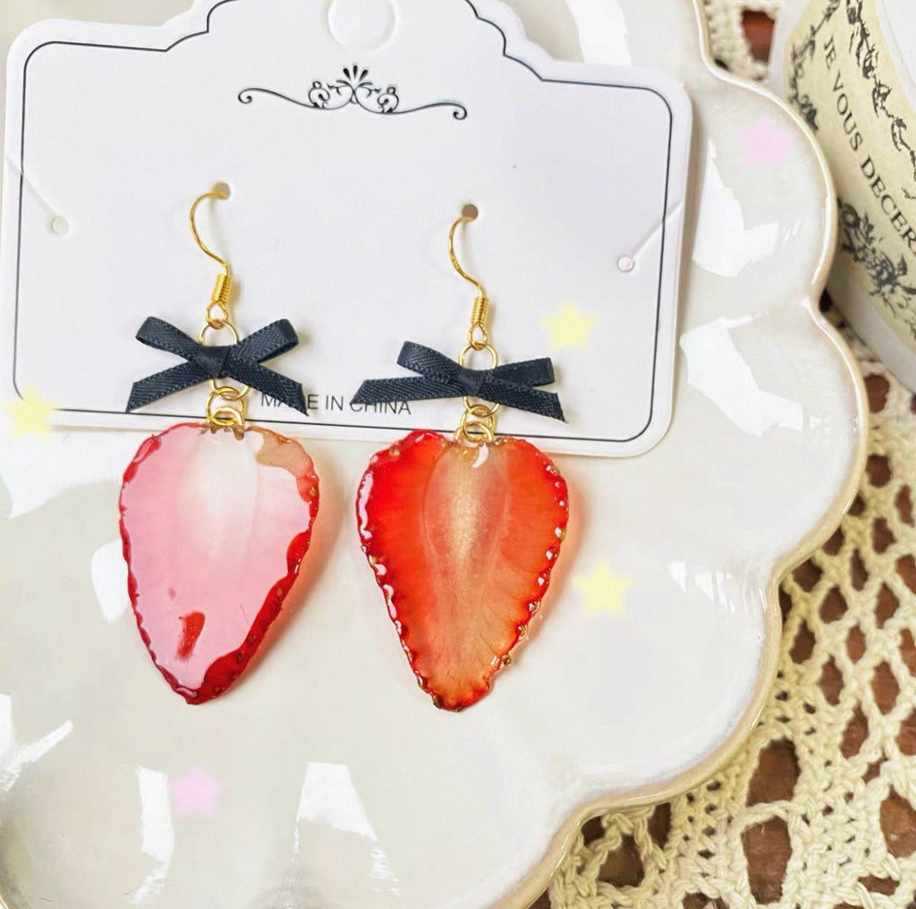 Sweet Slice — Strawberry & Citrus Handmade Fruit Earrings