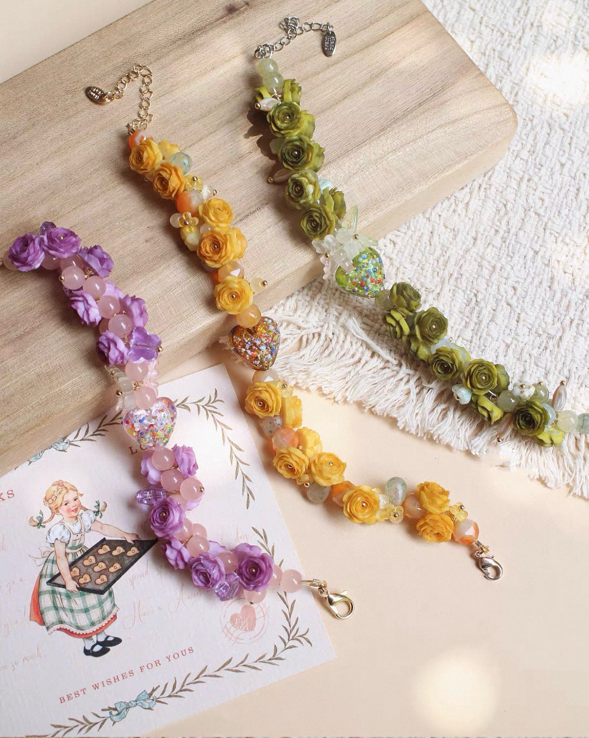 Garden Vacation- Rose bracelet