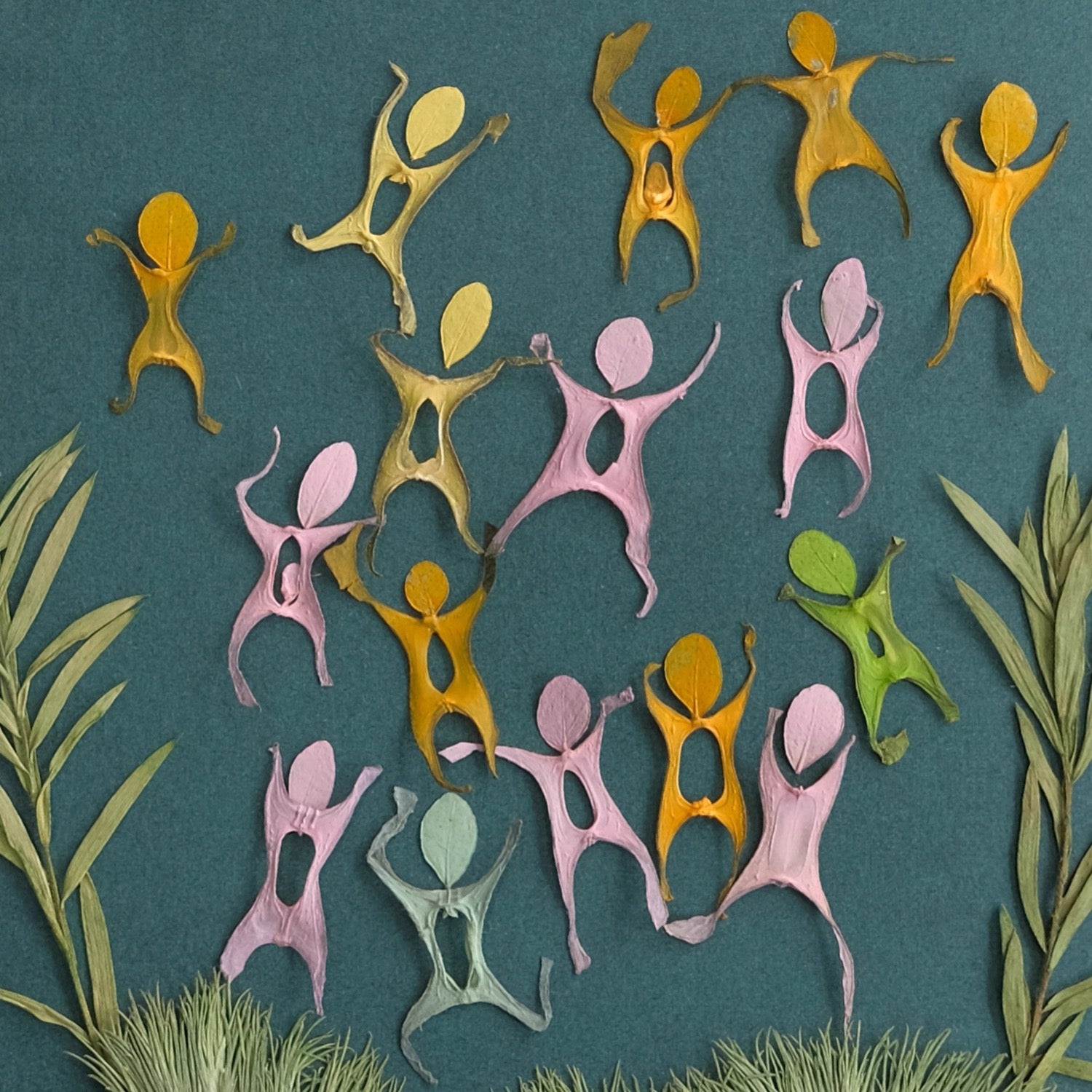 Little People Flower Art Kit – DIY Leaf Craft Playful Pressed Flower DIY, Creative Nature Craft for Journaling & Gifts