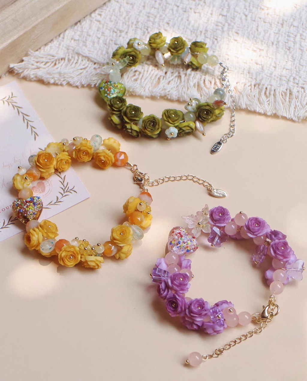 Garden Vacation- Rose bracelet