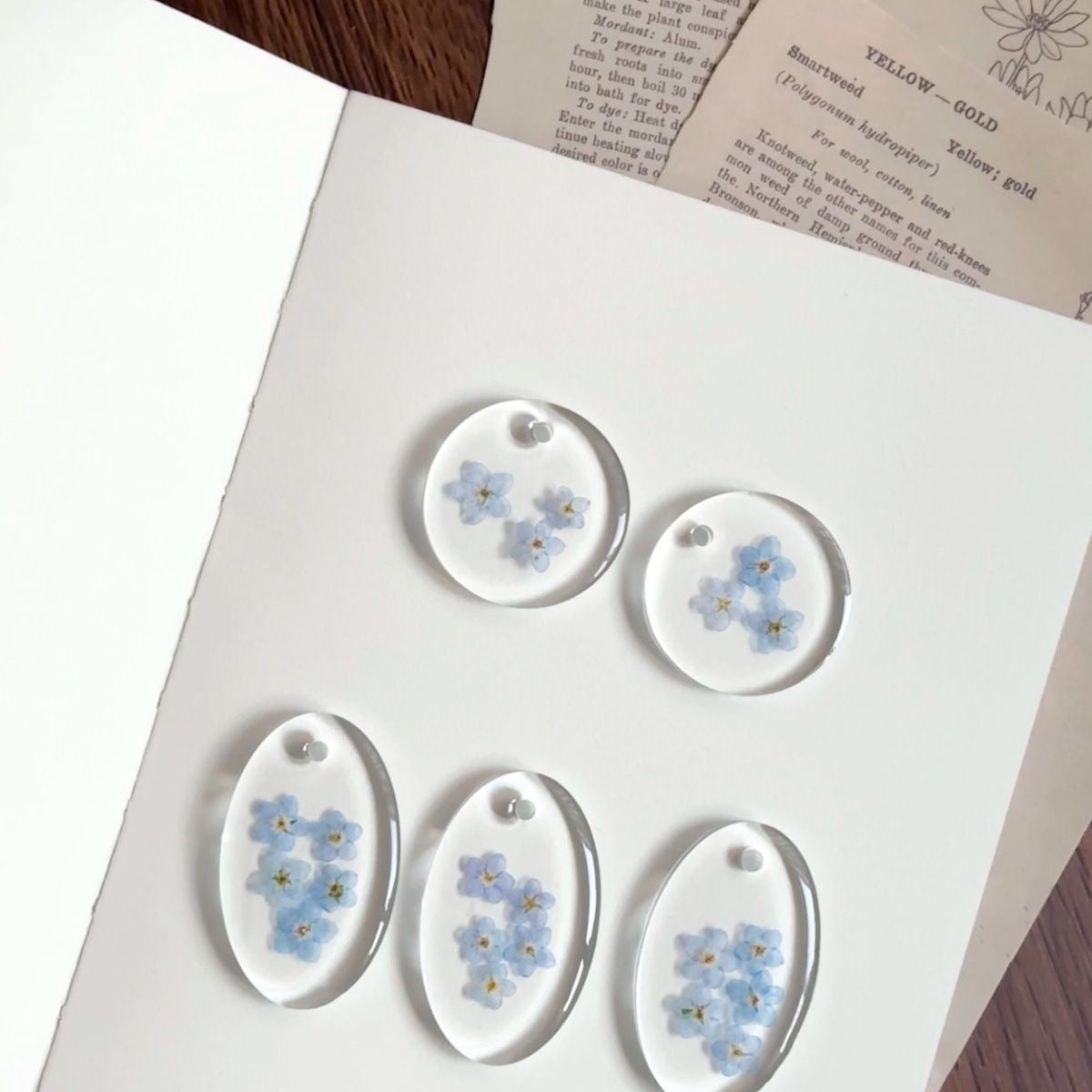 Forget-Me-Not Handmade Charm Keychain