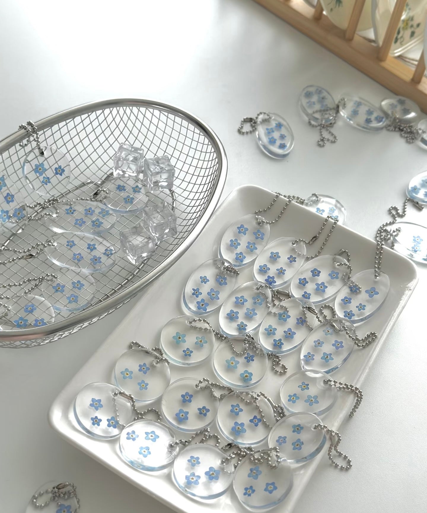 Forget-Me-Not Handmade Charm Keychain