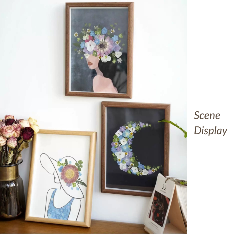 Miss Flower Petty — Pressed Flower Portrait Art