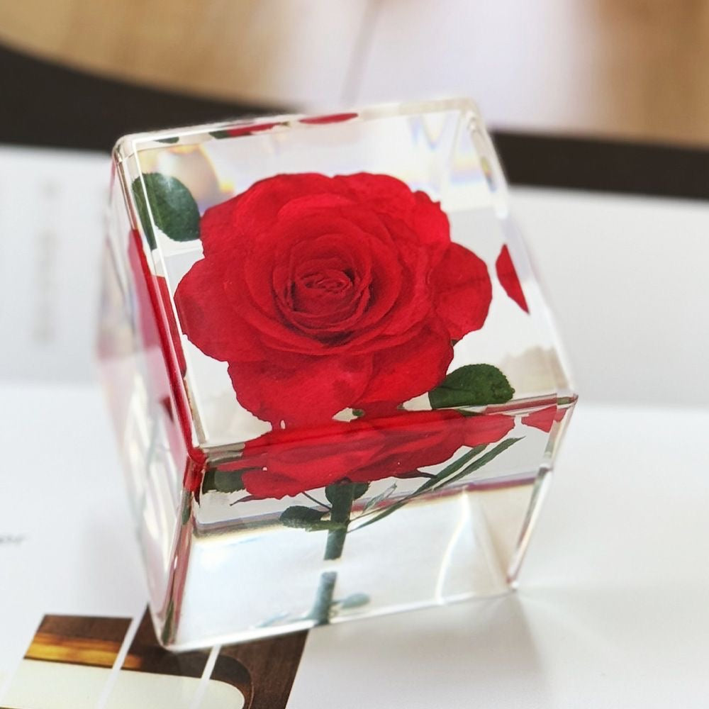 Enternal Love Preserved Real Rose Ornament
