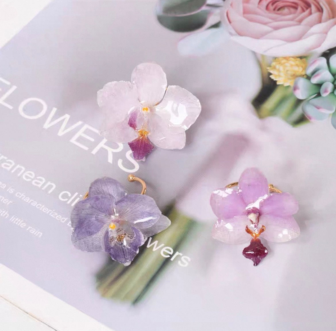 Evening Bloom — Orchid Ring