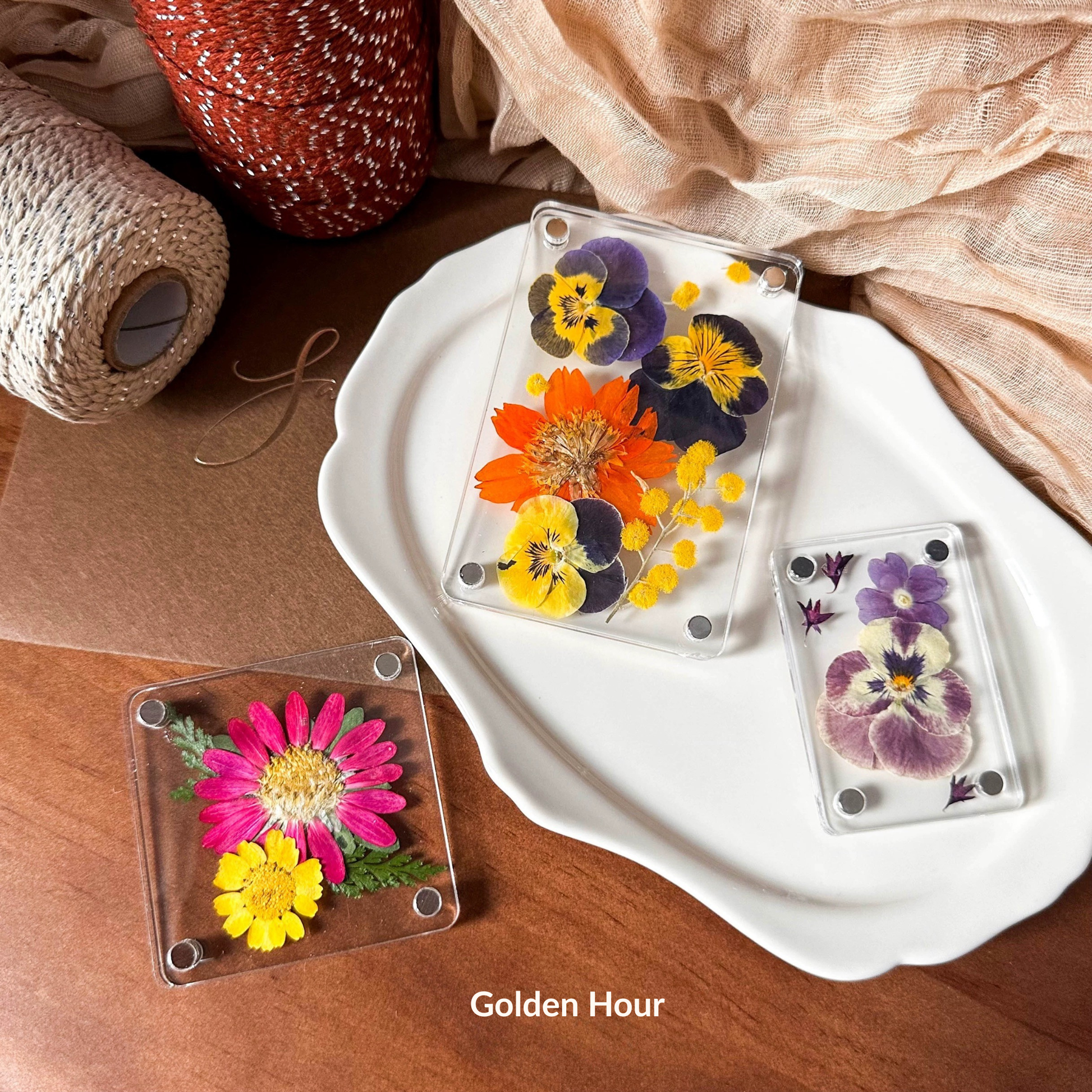 DIY Botanical Magnet Kit — Pressed Flower Craft Set