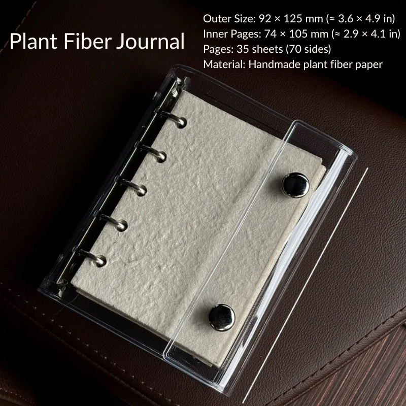 Plant Fiber Notebook – Pressed Flower Journal for Nature Lovers