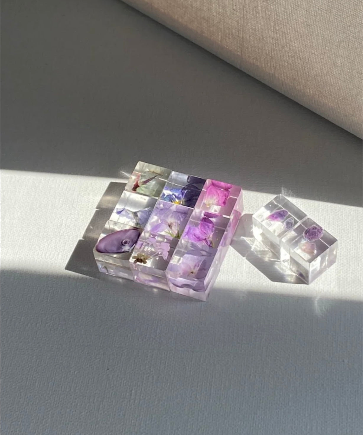 2 PCS Flower Cube Handmade Magnets