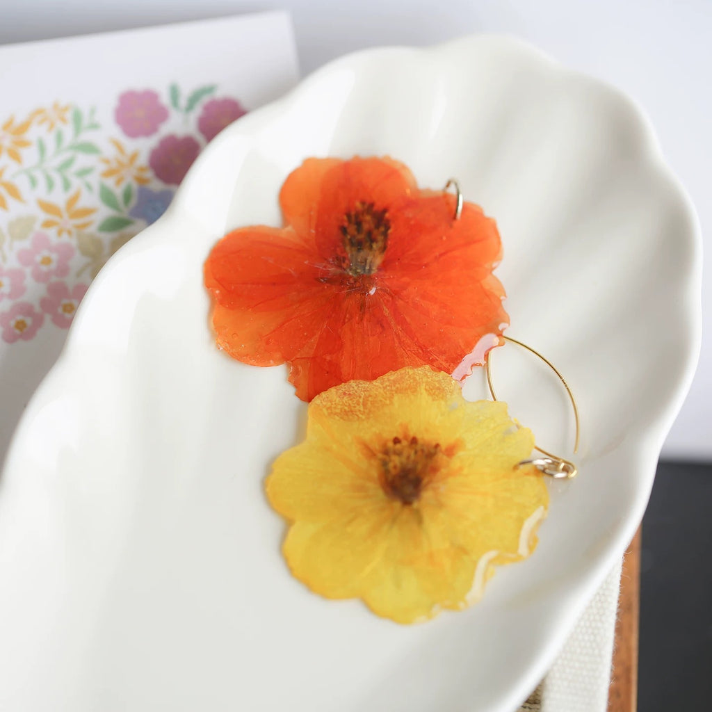 Juicy Pop — Handmade Oversized Pressed Flower Earrings