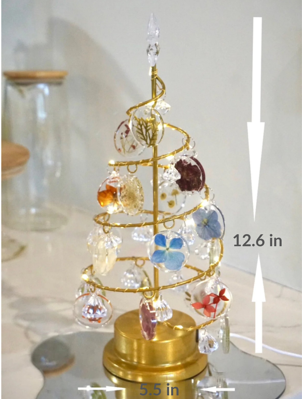 A Winter Poem — Vintage Floral Light Tree for Christmas Decor