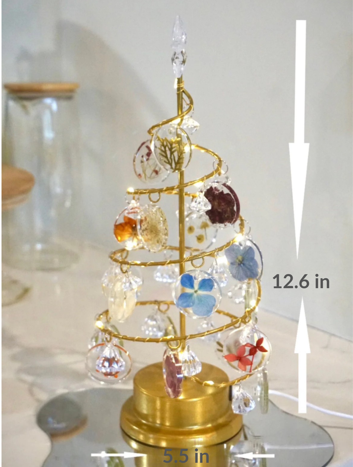 A Winter Poem — Vintage Floral Light Tree for Christmas Decor