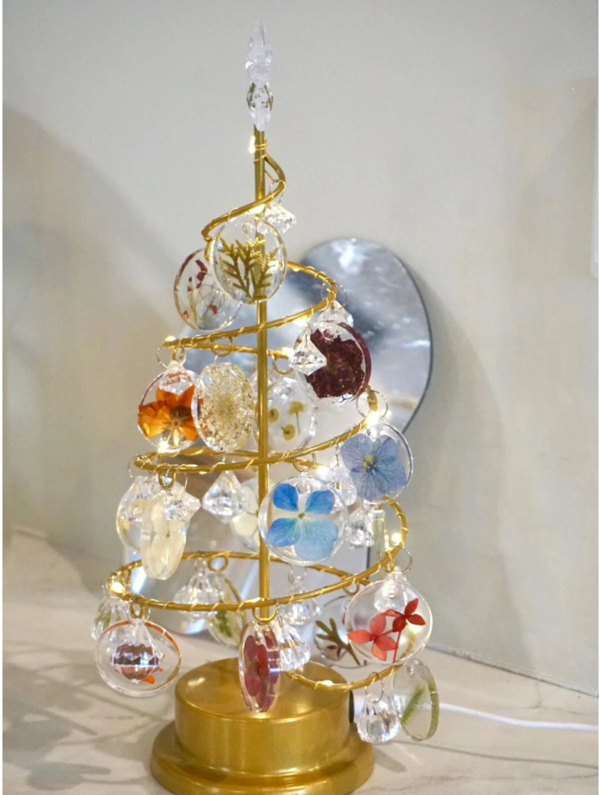 A Winter Poem — Vintage Floral Light Tree for Christmas Decor