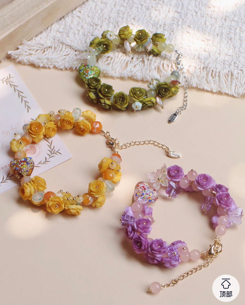 Garden Vacation- Rose bracelet