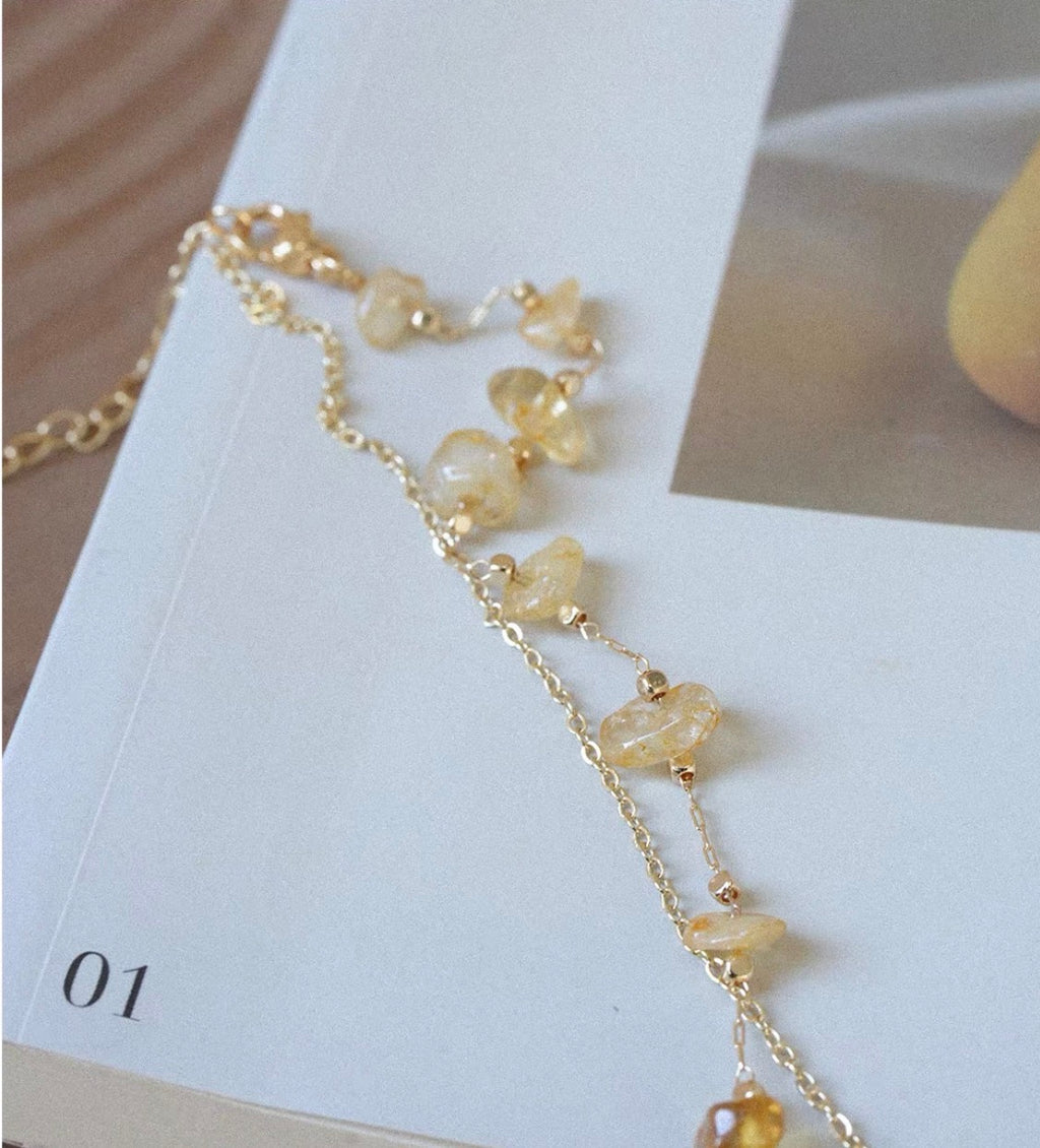 Evening Bloom — Orchid Statement Necklace