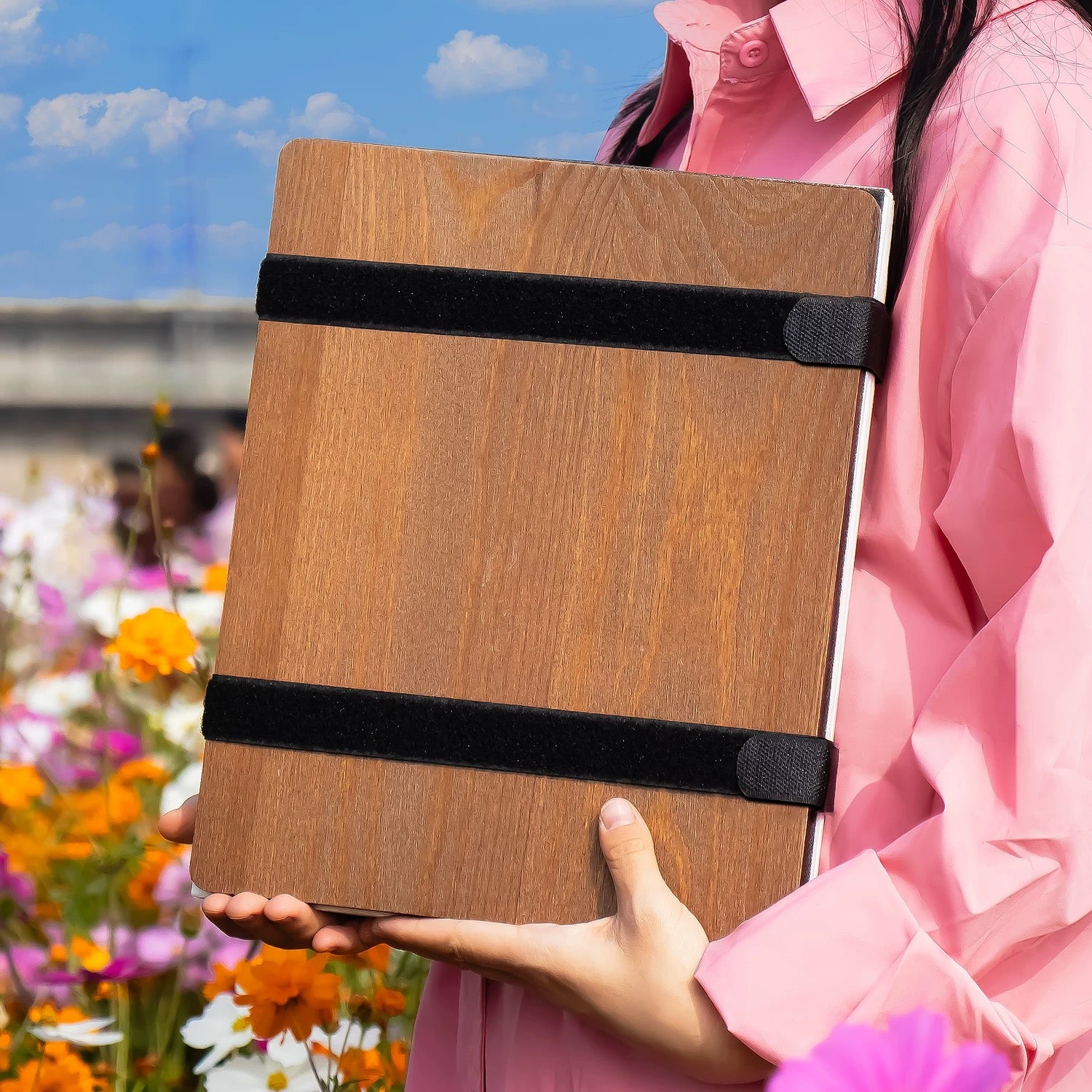 Real Wooden Flower Press Kit – Upgraded Absorbent Press for Flowers & Leaves, DIY Botanical Craft Kit for Journaling & Resin Art