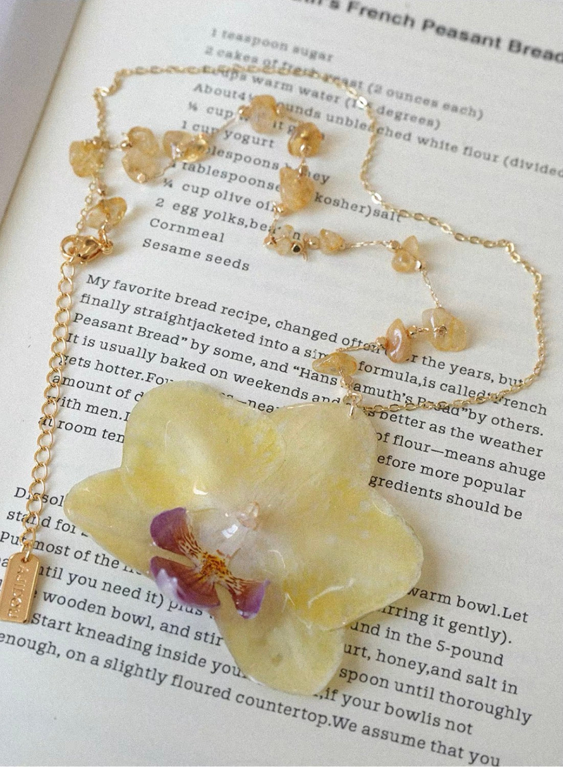 Evening Bloom — Orchid Statement Necklace