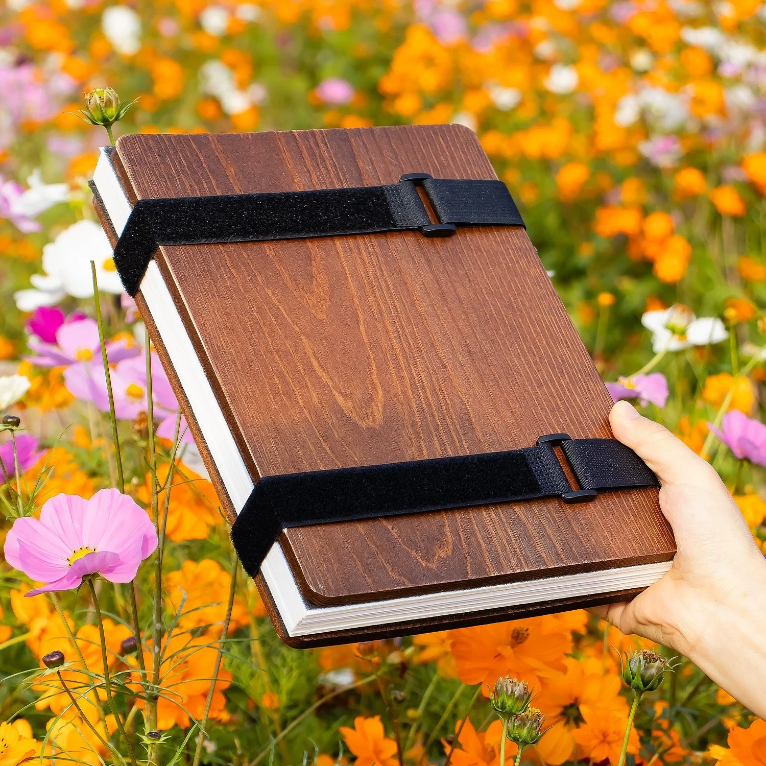 Real Wooden Flower Press Kit – Upgraded Absorbent Press for Flowers & Leaves, DIY Botanical Craft Kit for Journaling & Resin Art