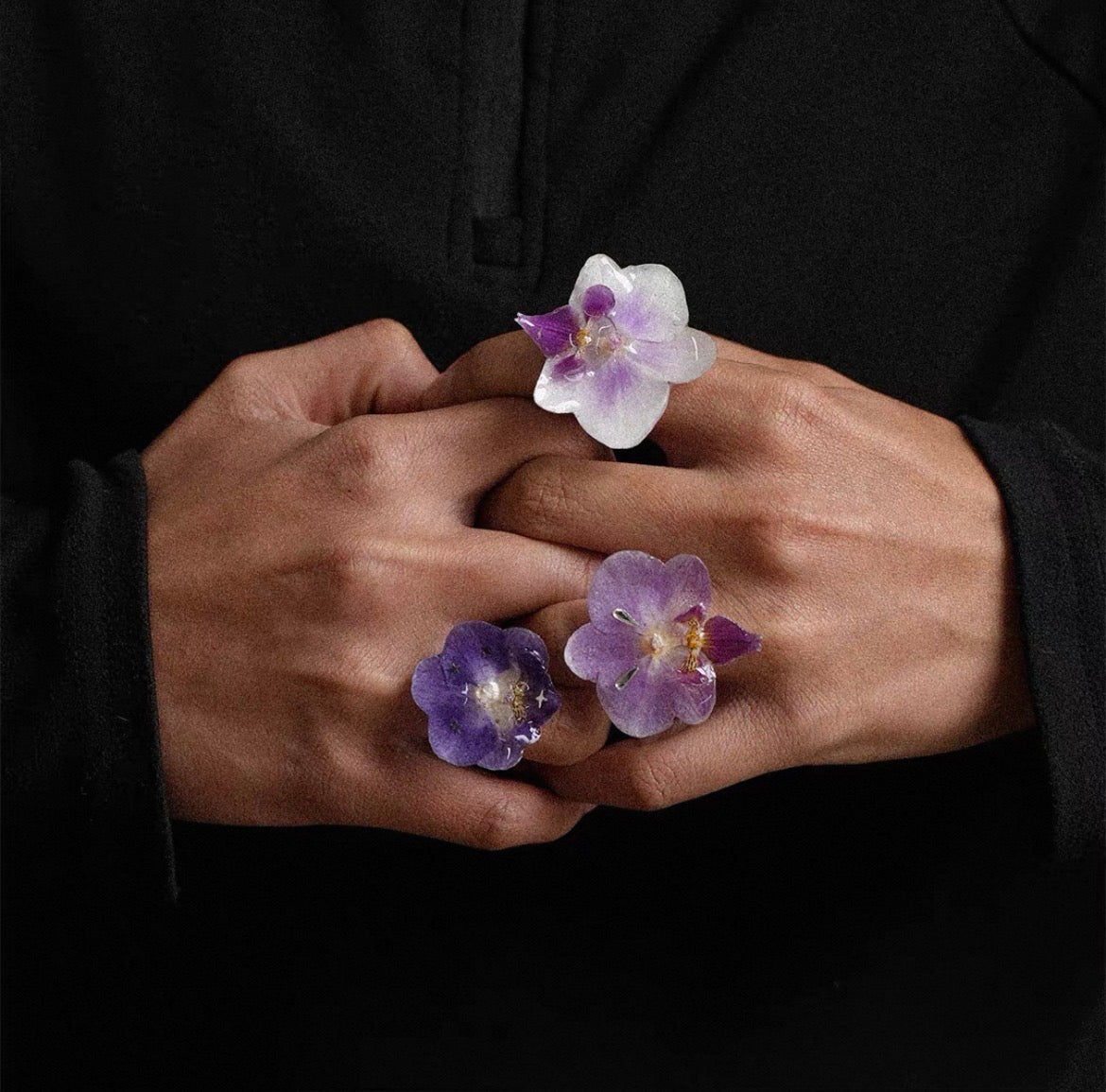Evening Bloom — Orchid Ring