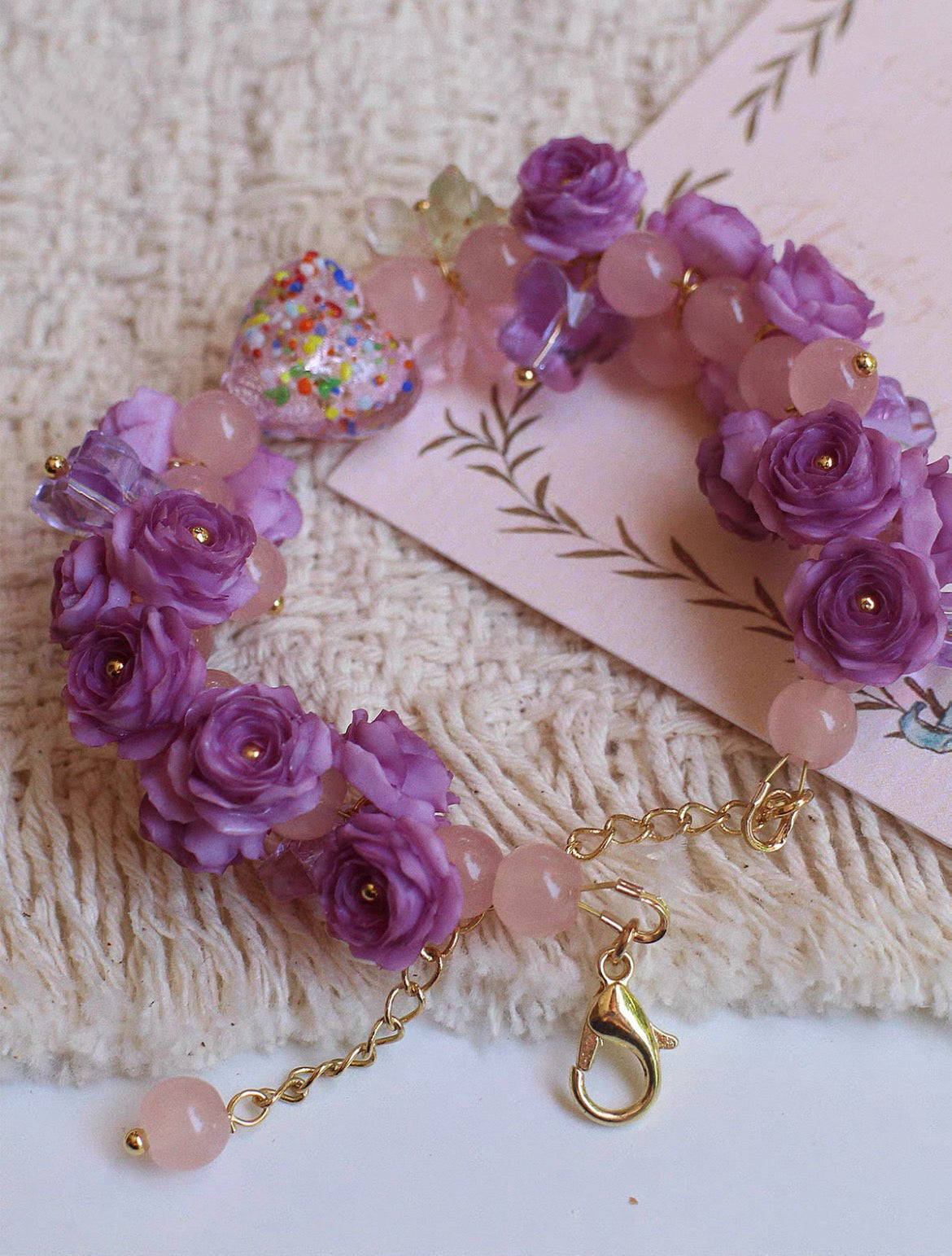 Garden Vacation- Rose bracelet