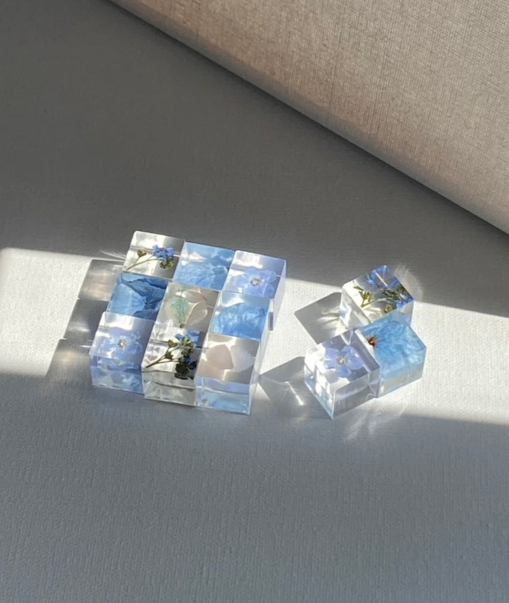 2 PCS Flower Cube Handmade Magnets