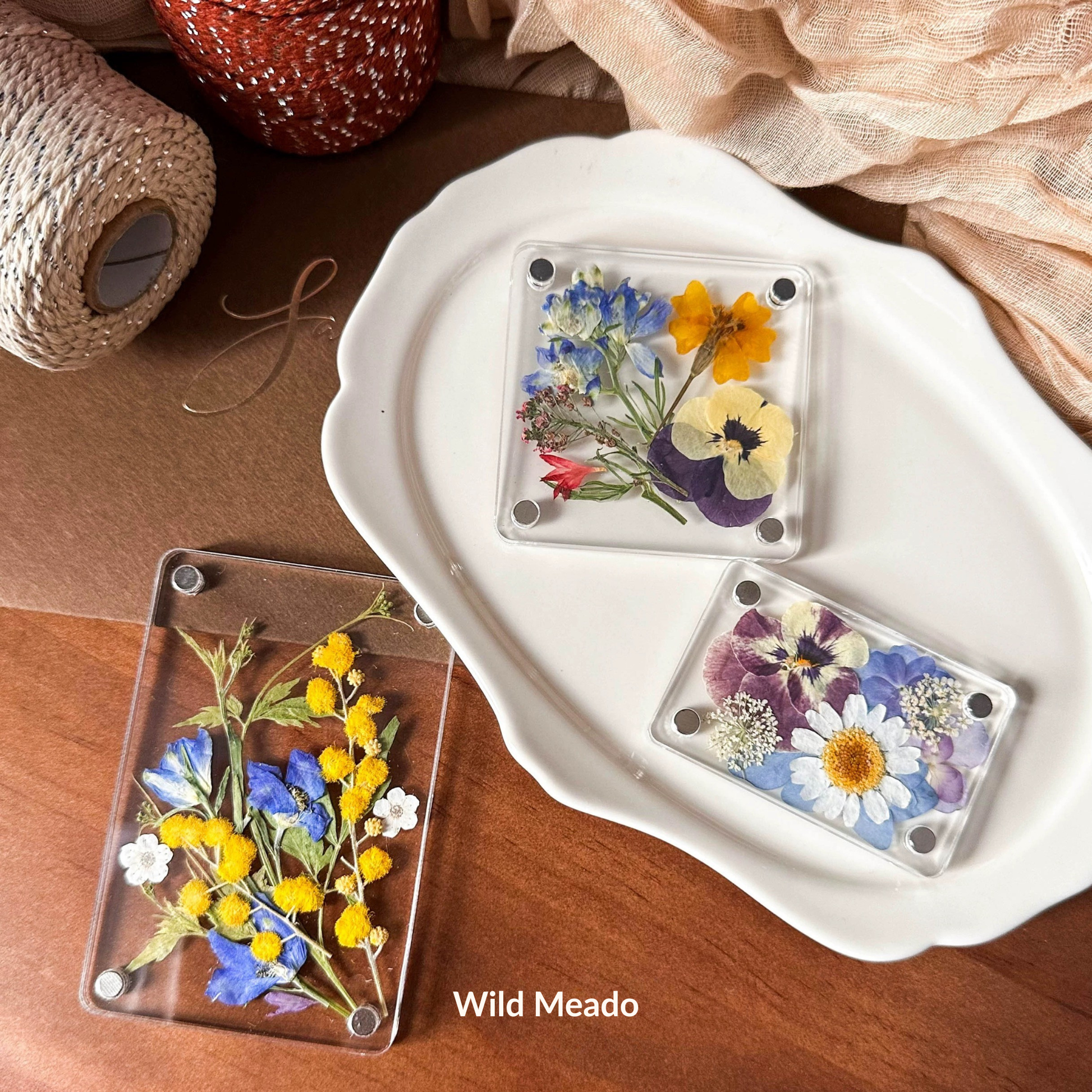 DIY Botanical Magnet Kit — Pressed Flower Craft Set