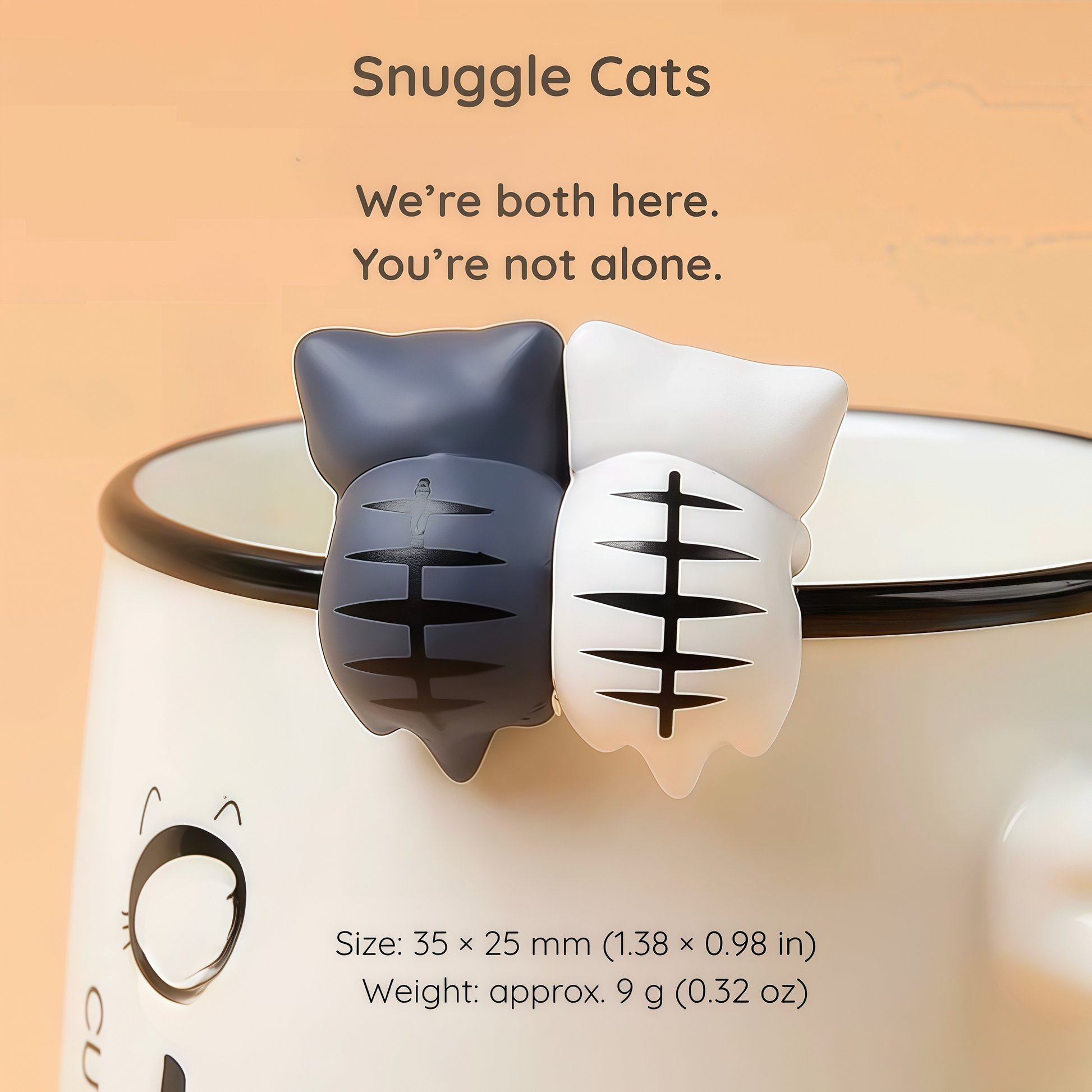 Be with you · Kawaii Cat Figurine for Calm Cozy Spaces