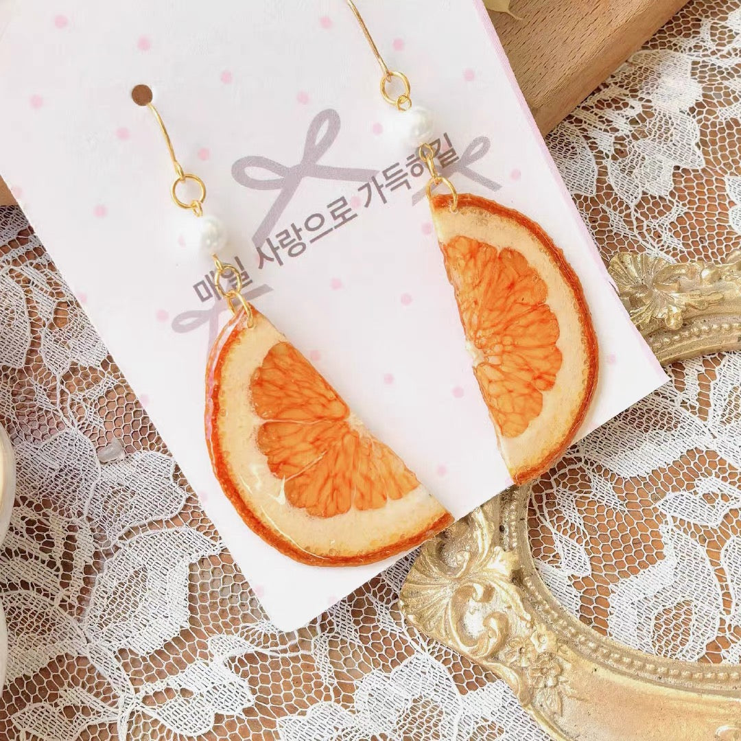 Sweet Slice — Strawberry & Citrus Handmade Fruit Earrings