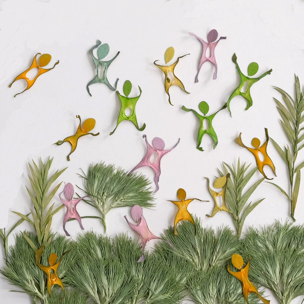 Little People Flower Art Kit – DIY Leaf Craft Playful Pressed Flower DIY, Creative Nature Craft for Journaling & Gifts