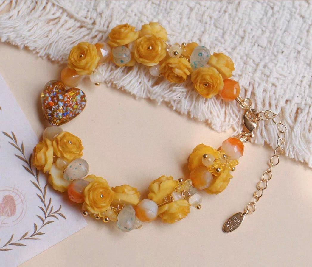 Garden Vacation- Rose bracelet
