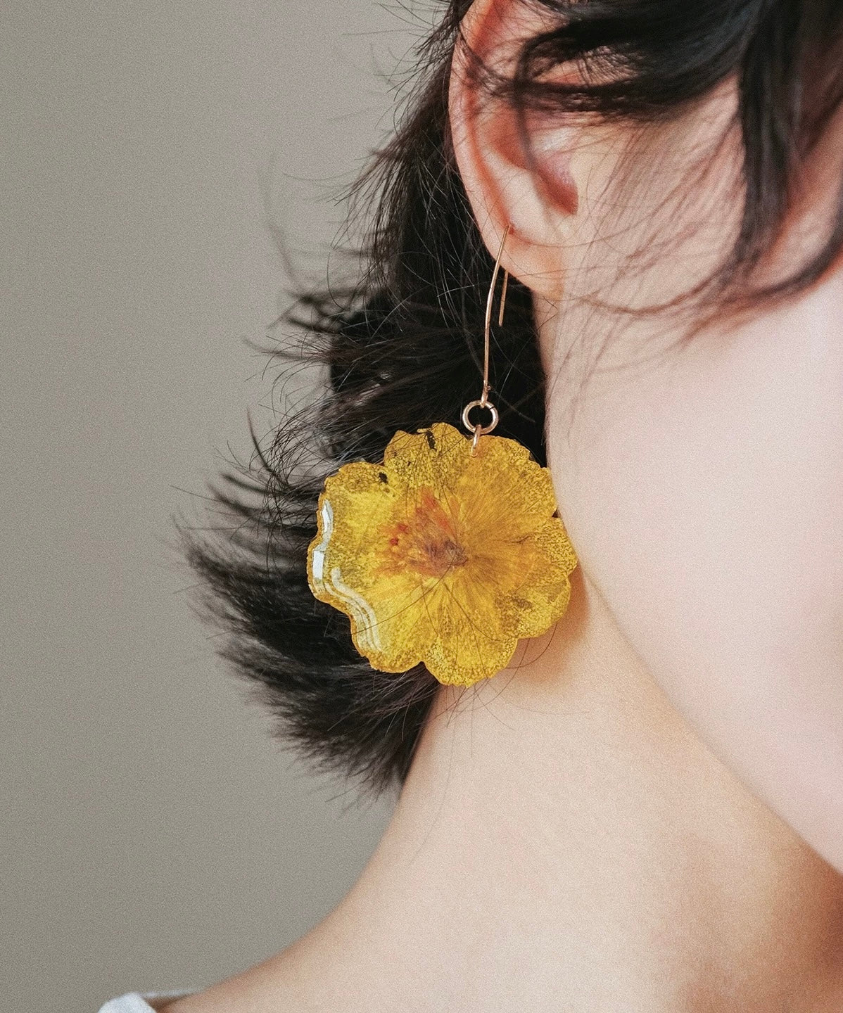 Juicy Pop — Handmade Oversized Pressed Flower Earrings