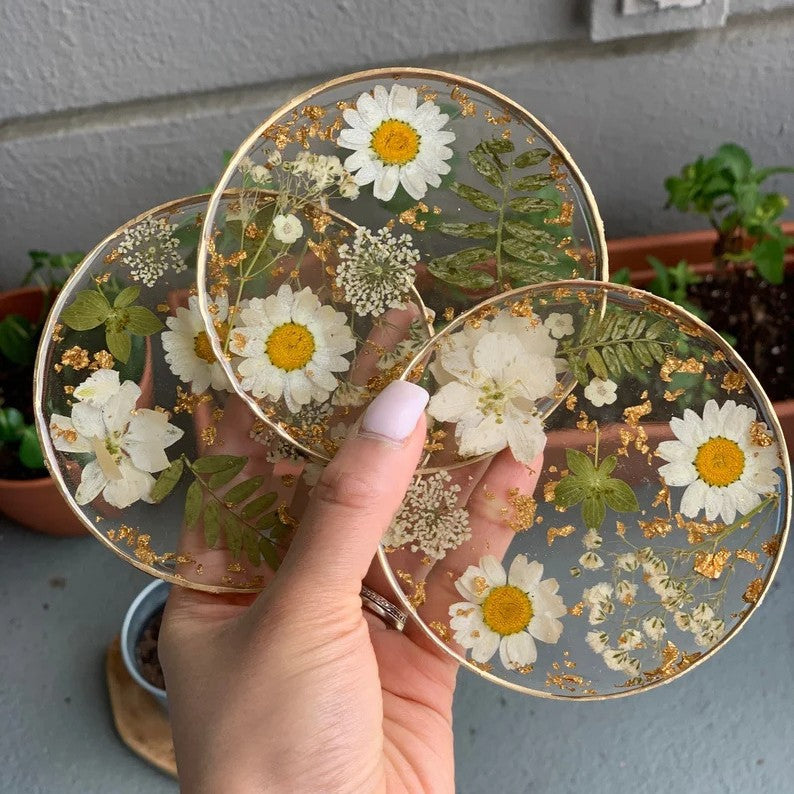 Handmade Innocence Daisy Coaster