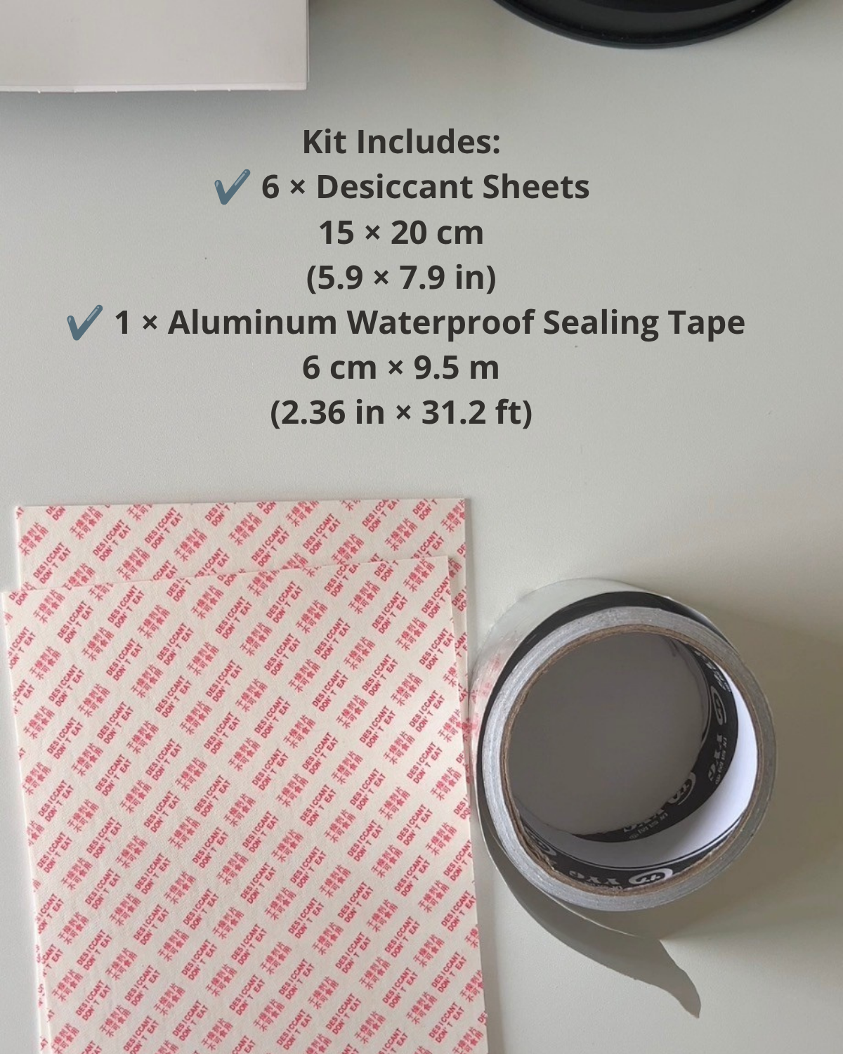 Pressed Flower Preservation Kit —Desiccant Sheets & Aluminum Waterproof Tape