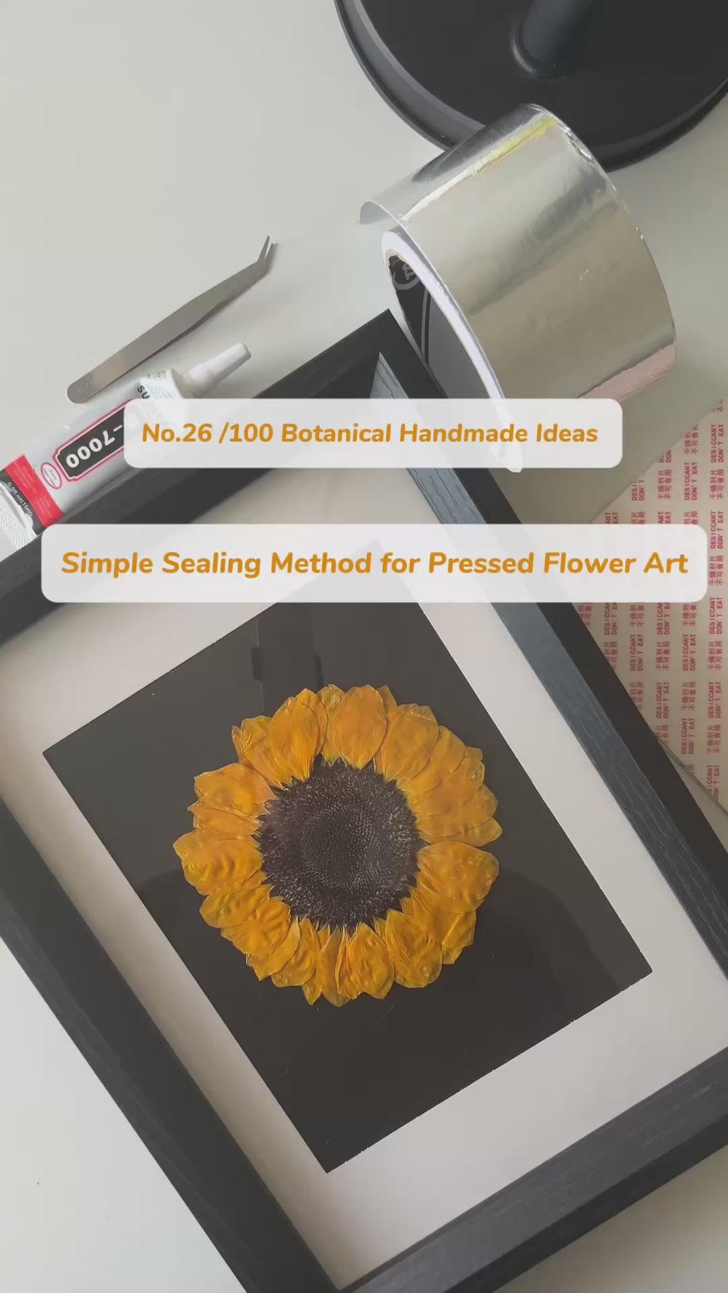 Pressed Flower Preservation Kit —Desiccant Sheets & Aluminum Waterproof Tape